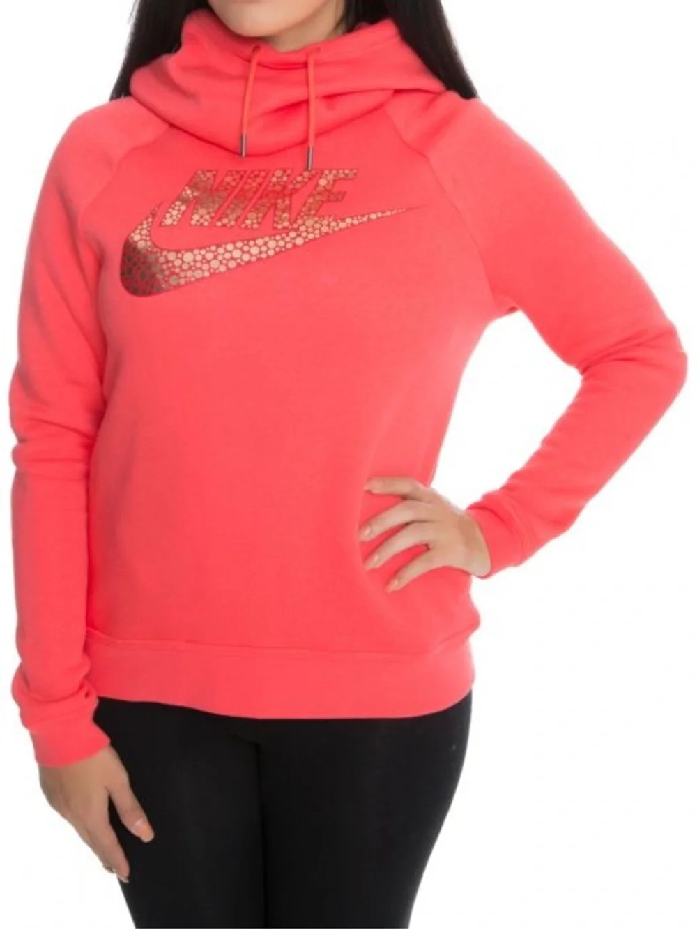 Nike Women's Coral Pink Pullover Hoodie